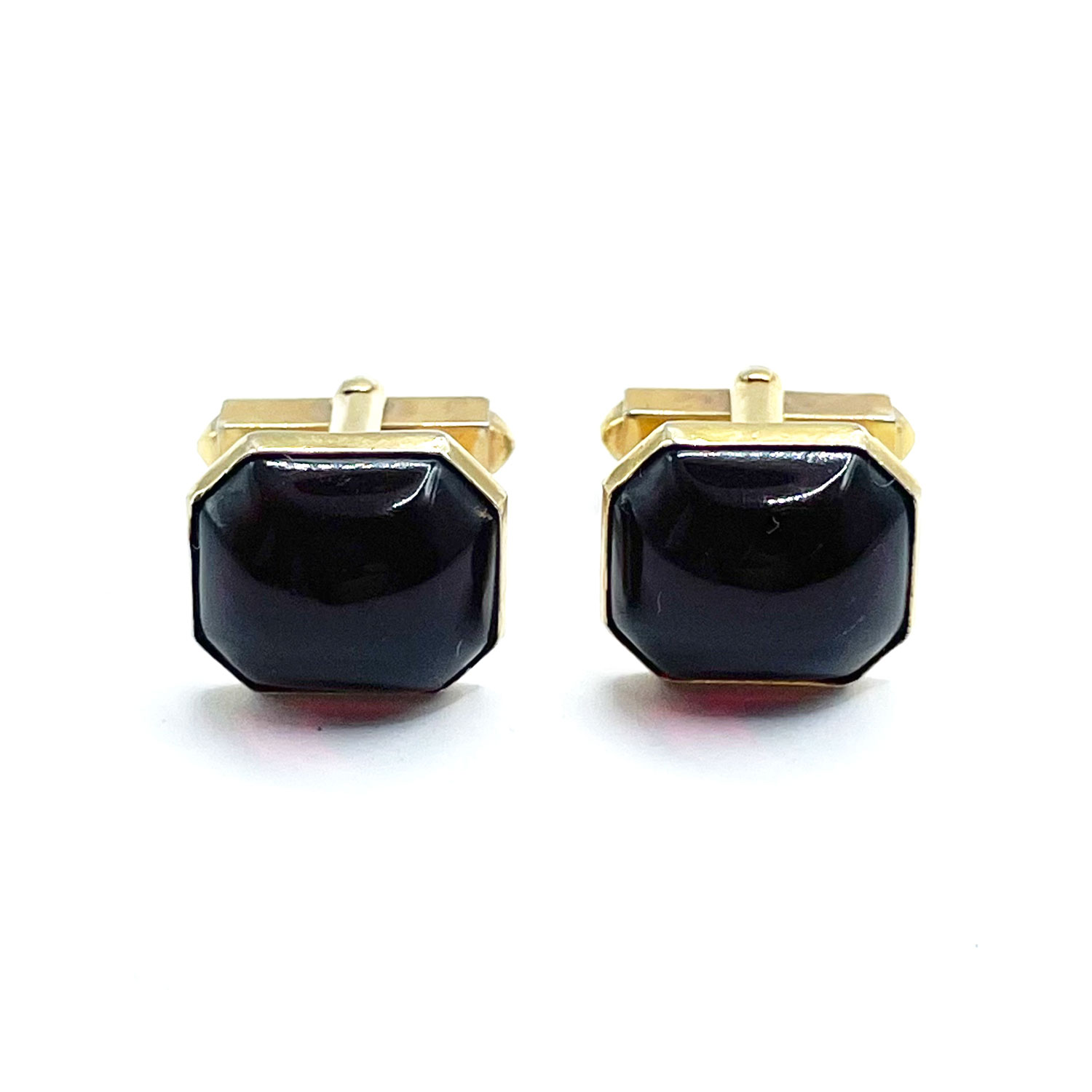 1940s red cabochon cufflinks