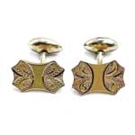 antique bean back cuff links