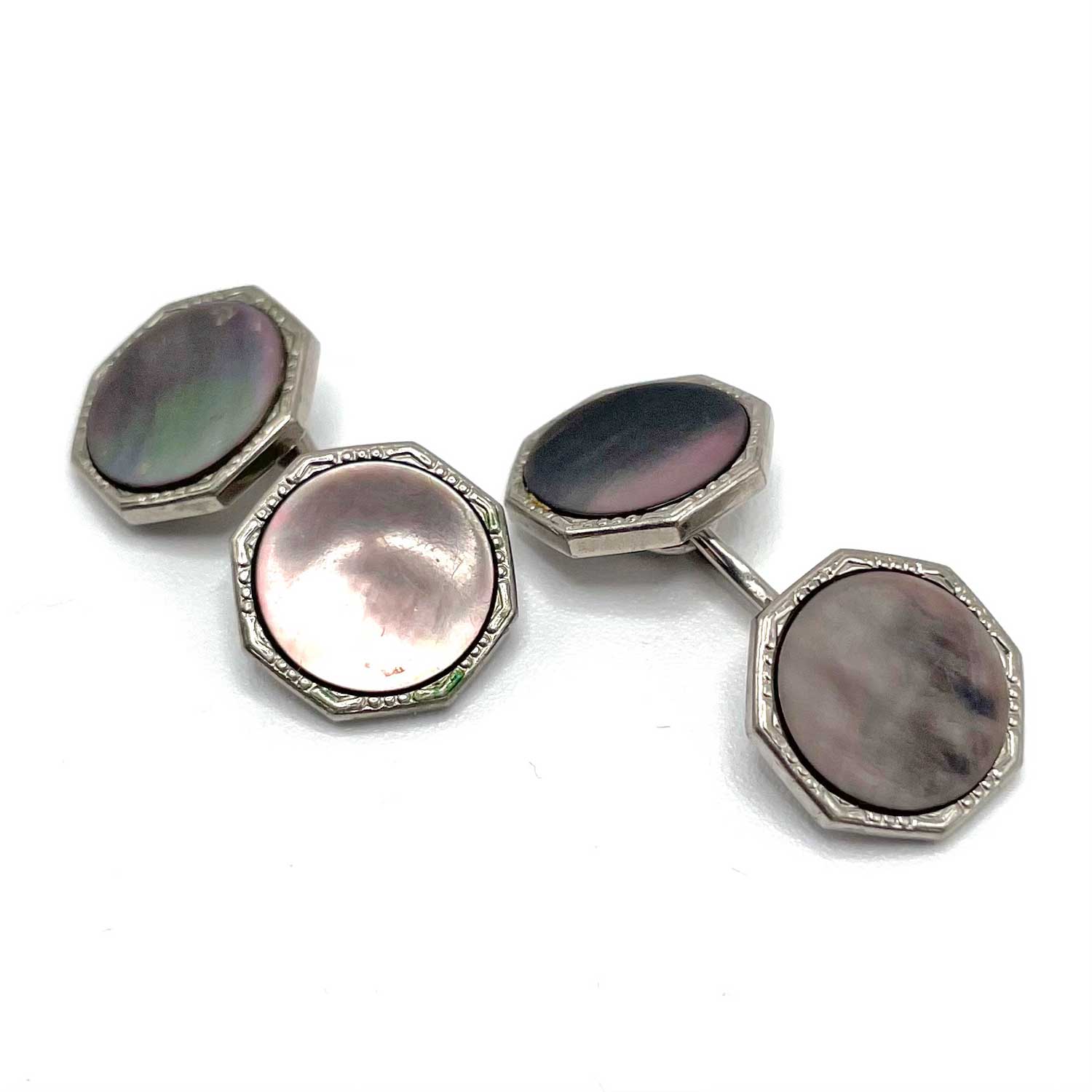 Art Deco Abalone Cuff Links