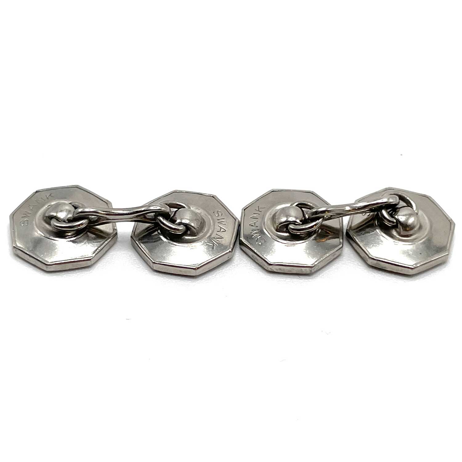 Swank Art Deco Abalone Cuff Links