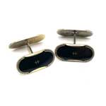 Enameled Norwegian Hjortdahl sterling silver cufflinks