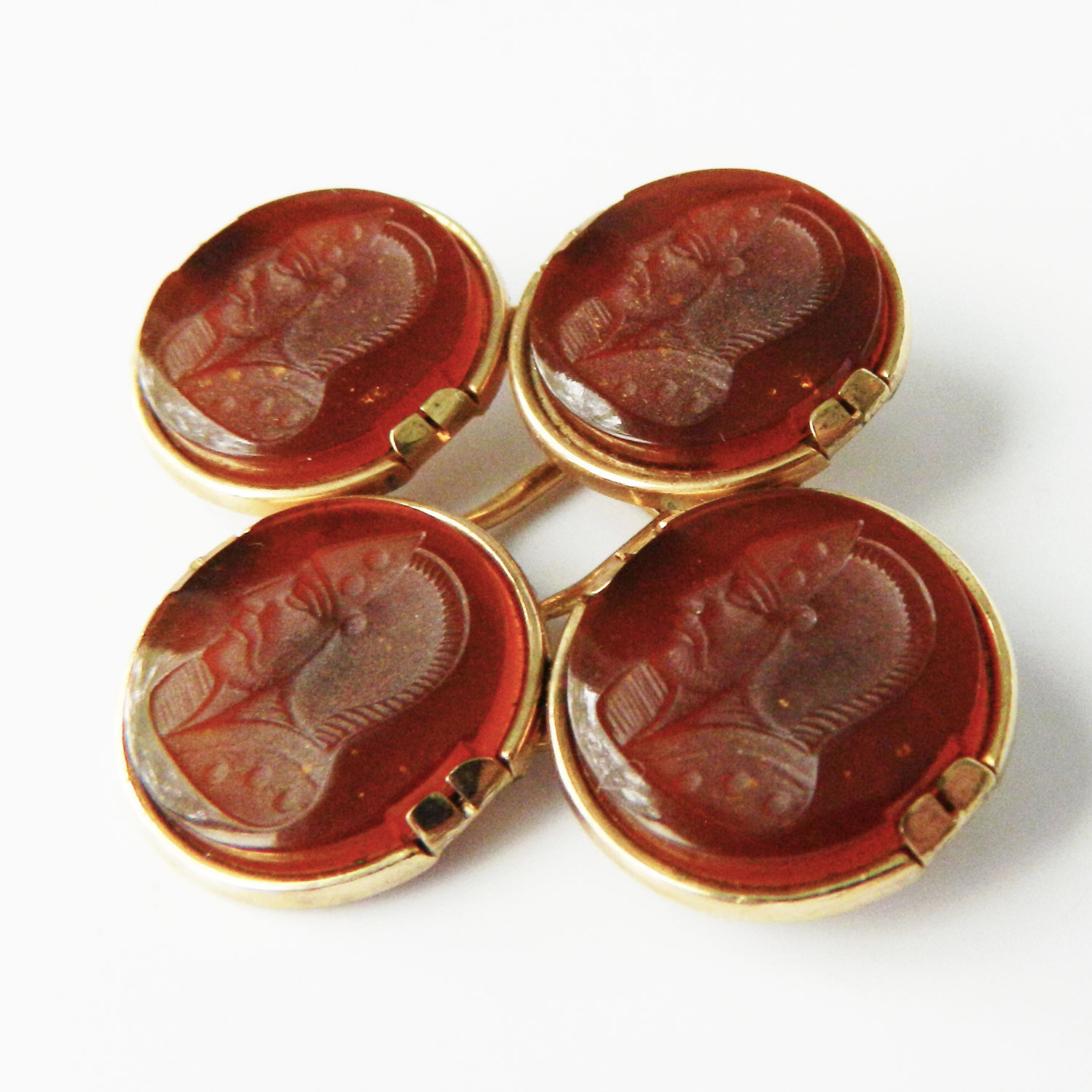 Genuine carnelian dress clip