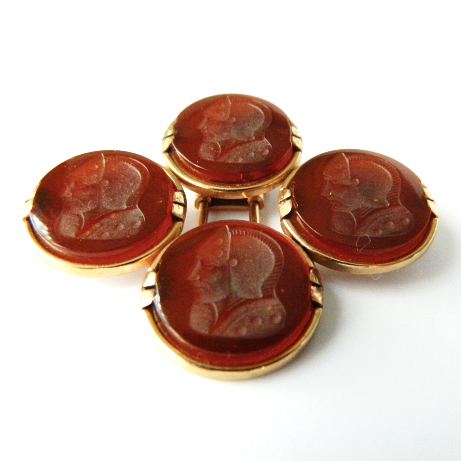 Genuine carnelian dress clip