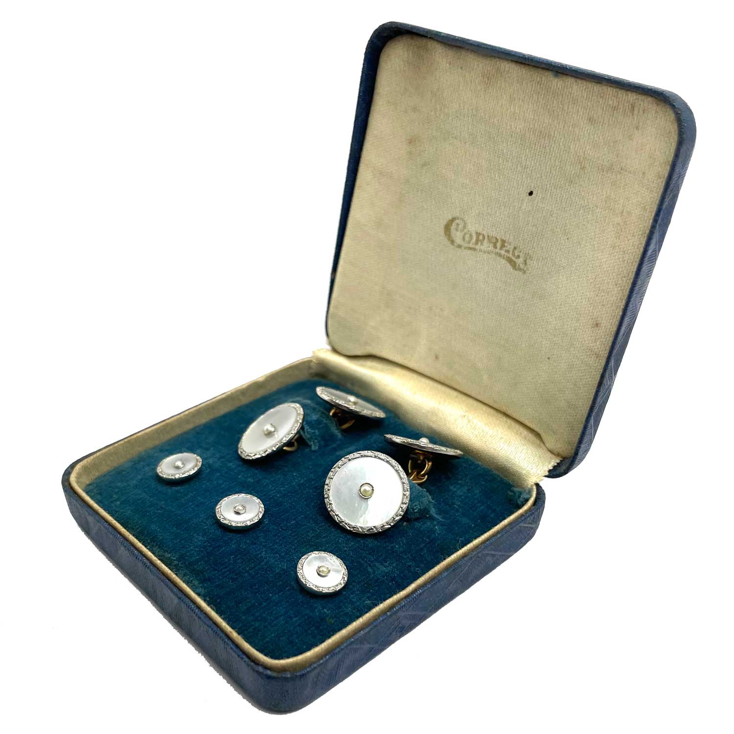 Cufflink and tuxedo shirt stud set