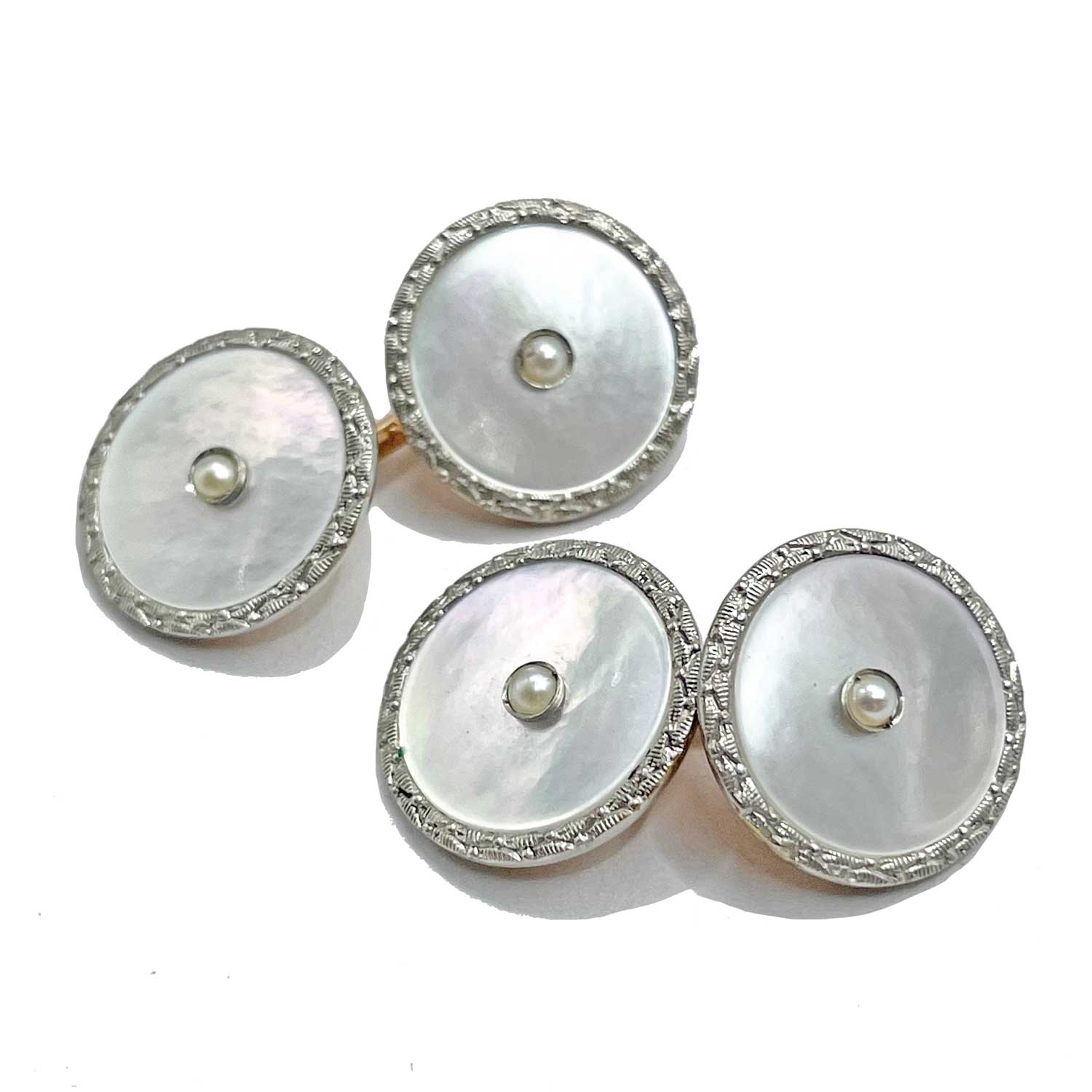 1920s cufflink and tuxedo shirt stud set
