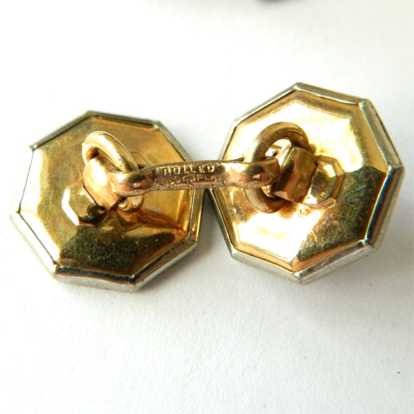 Antique tuxedo cufflink and stud set