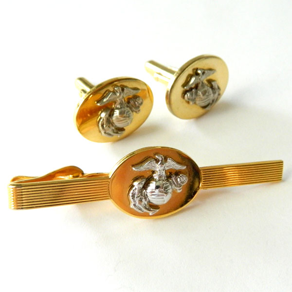 US Navy cufflink and tie clip set