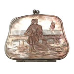 Antique mother of pearl coin purse