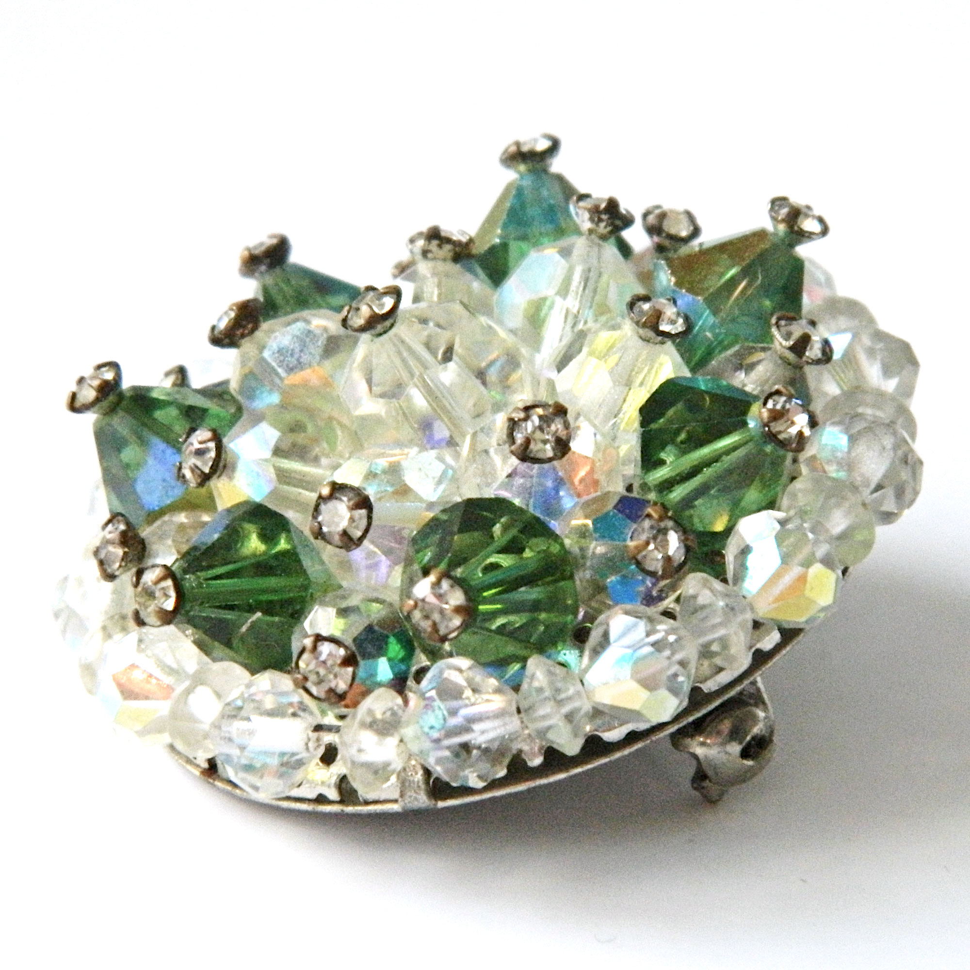 1950s crystal brooch