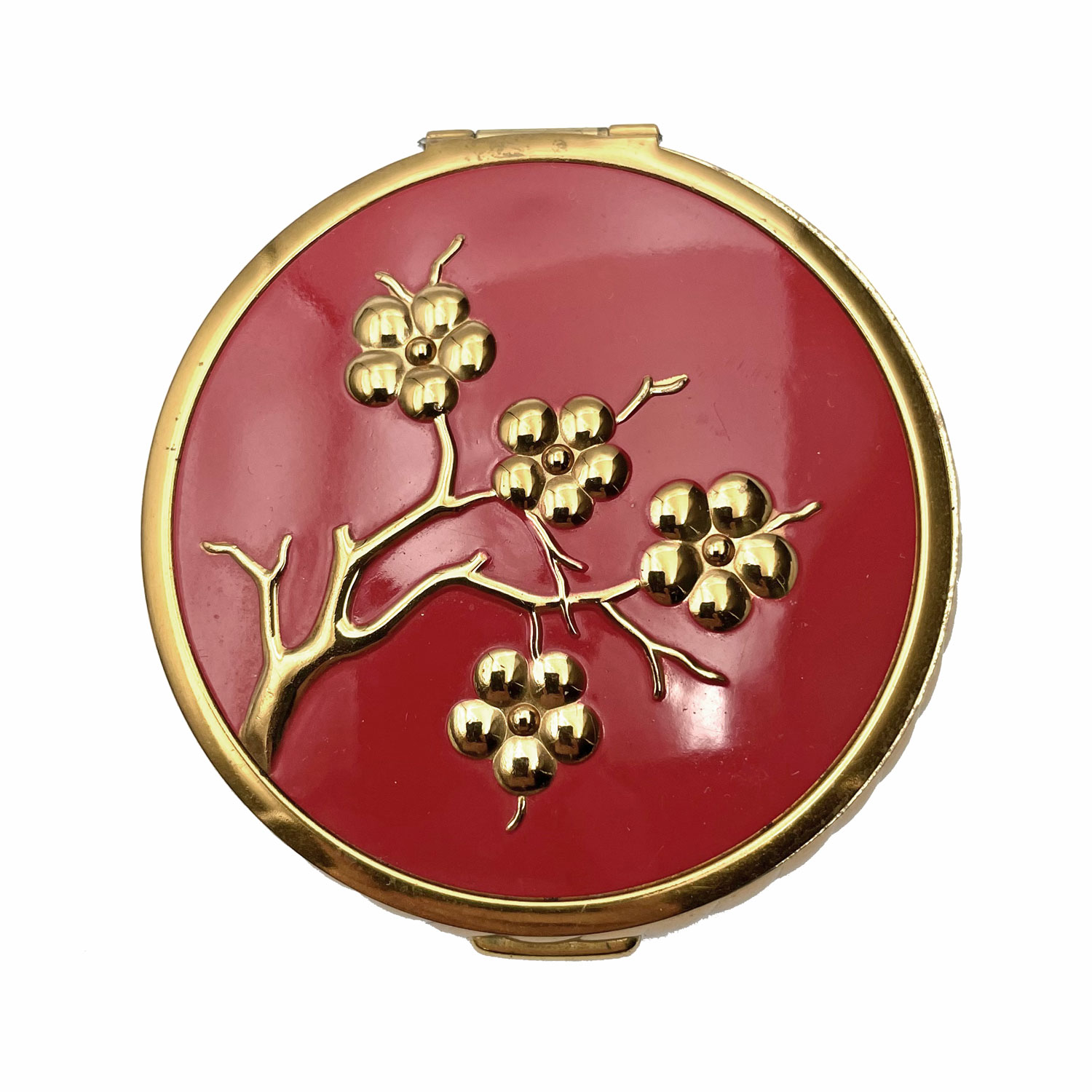 1950s Evans Blossoms Enameled Compact