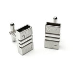 vintage silver cuff link set in original box