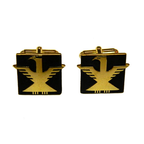 1960's blue art glass cufflinks