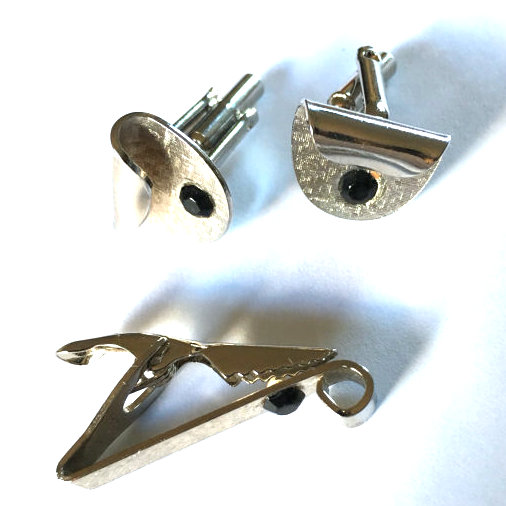 cufflink and tie clip set