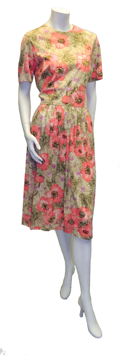 vintage 1950's floral dress