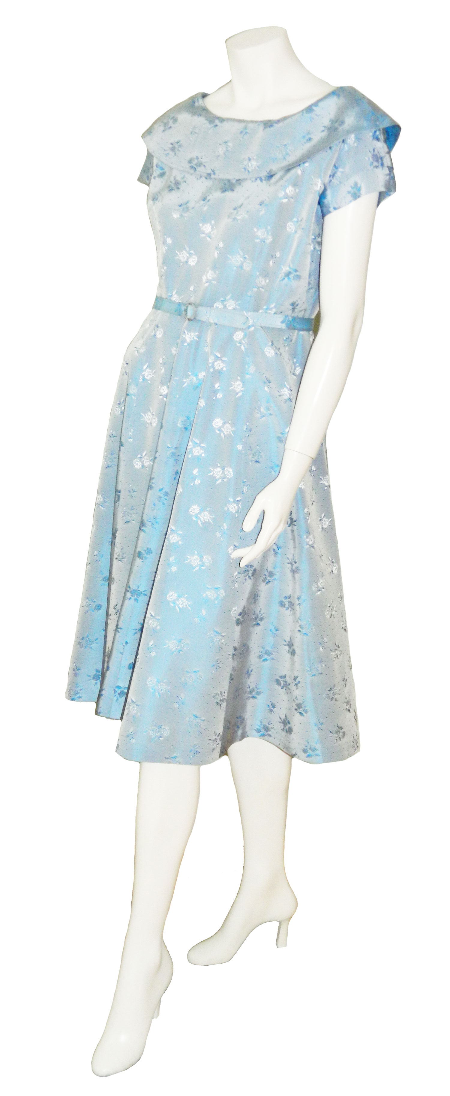 1950s taffeta dress