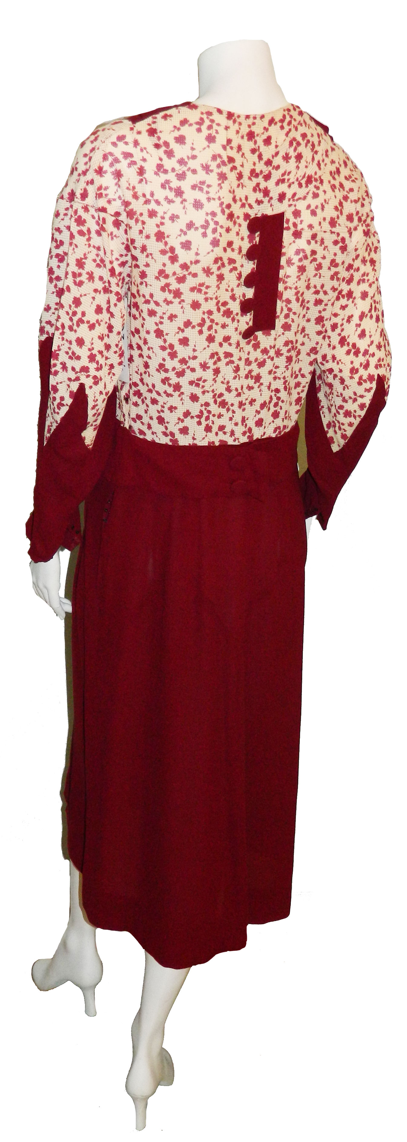 1930s rayon crepe dress