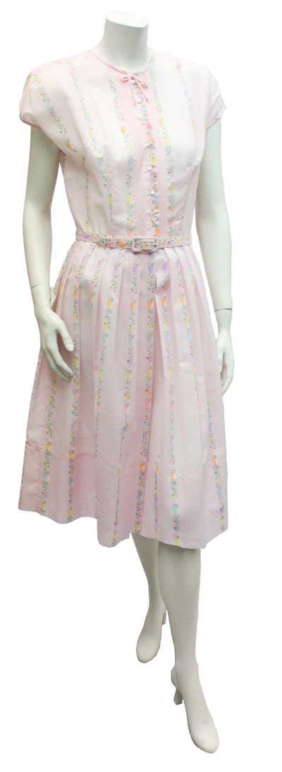 Vintage L'Aiglon pink floral summer dress