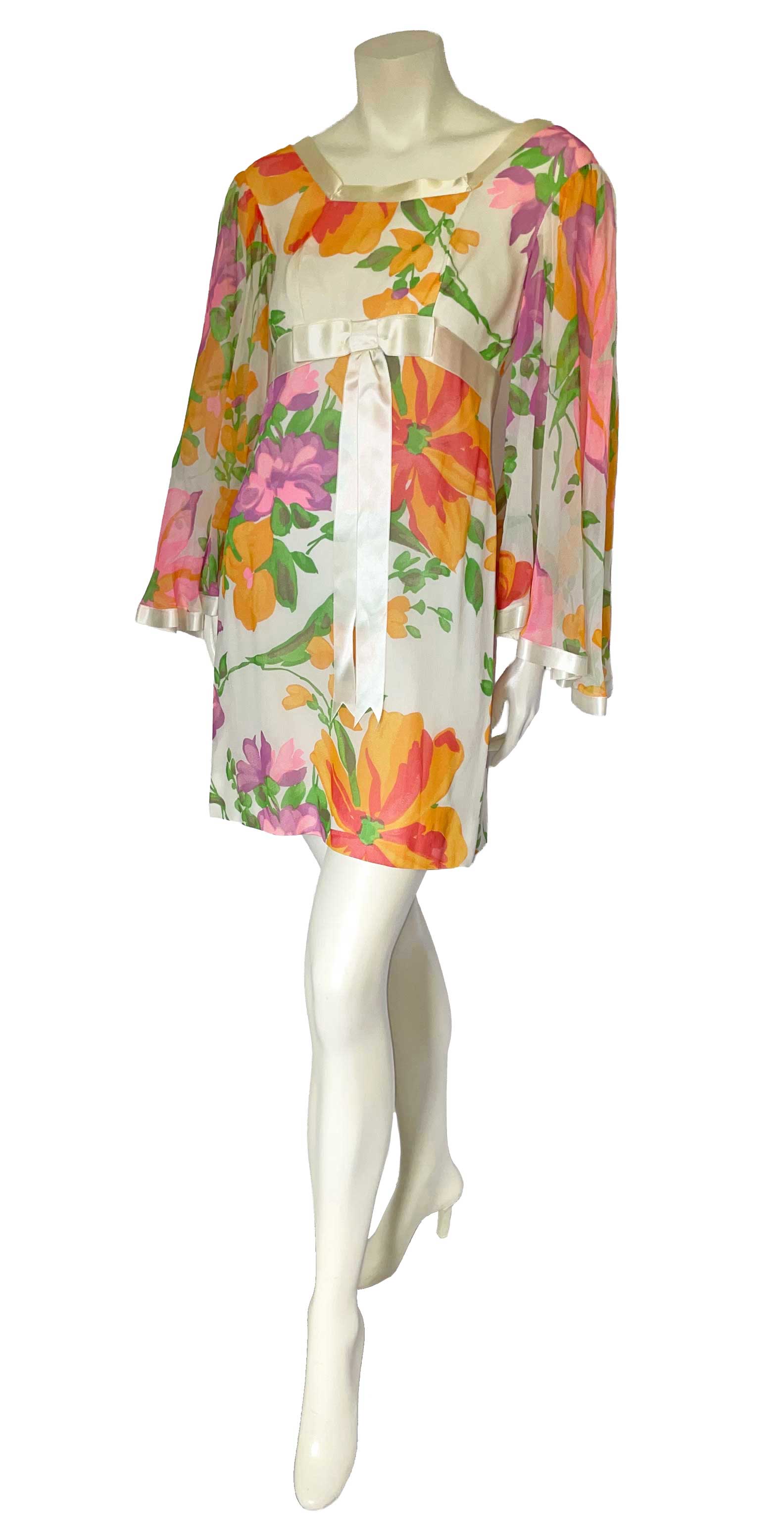 1960s Mod Floral Dress