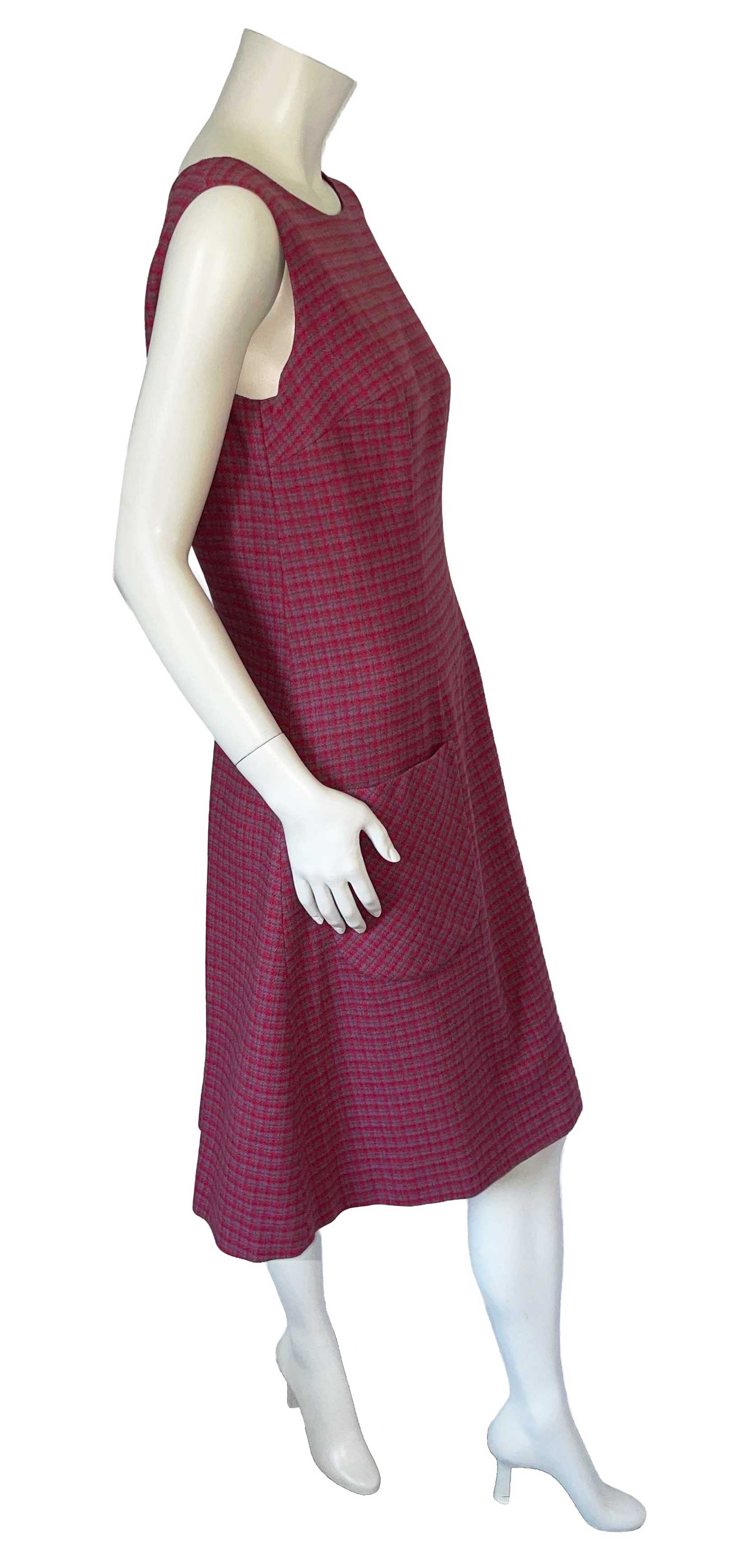 1960s pink Pendleton wool shift dress