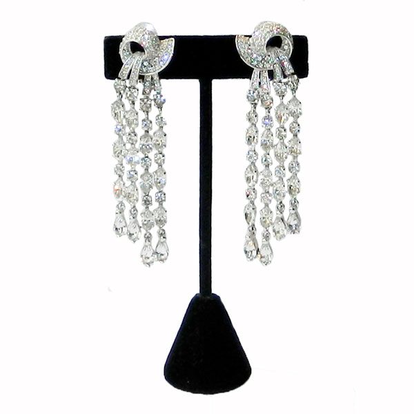 1950s Pennino rhinestone drop earrings