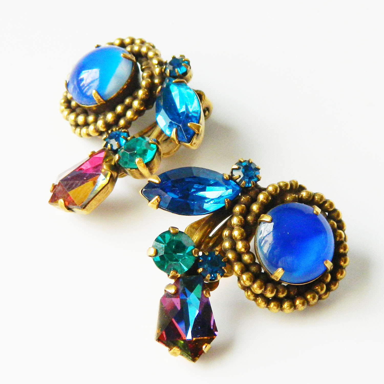 1950's Weiss rhinestone earrings