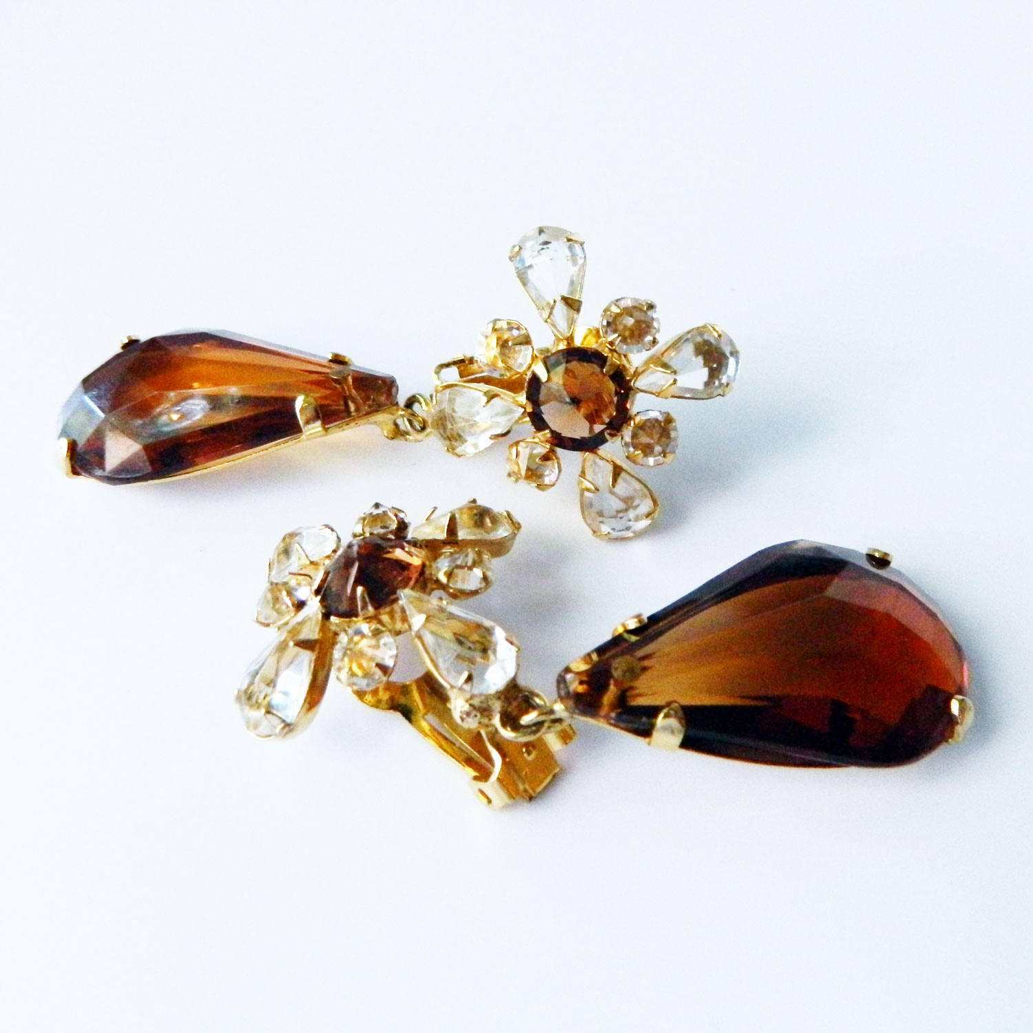 Schreiner rhinestone drop earrings