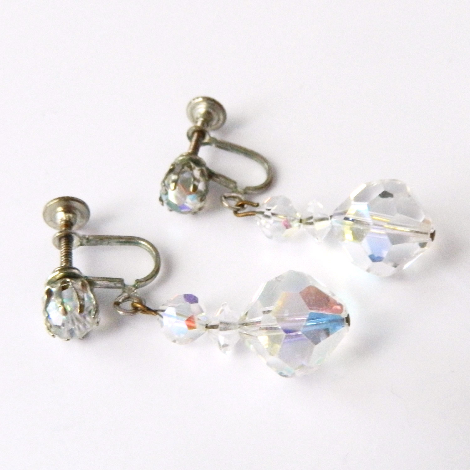 Aurora borealis crystal earrings