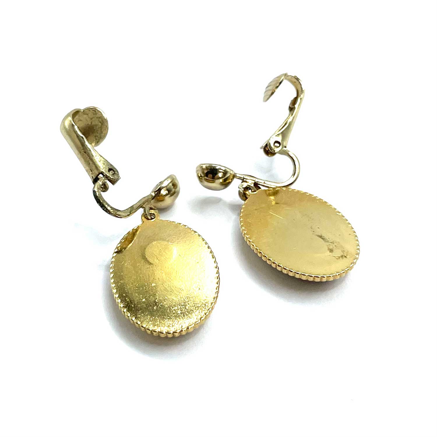 1950s goldstone drop earrings