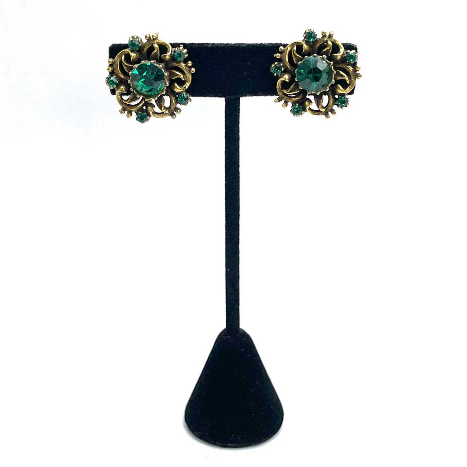 1950s Coro rhinestone earrings