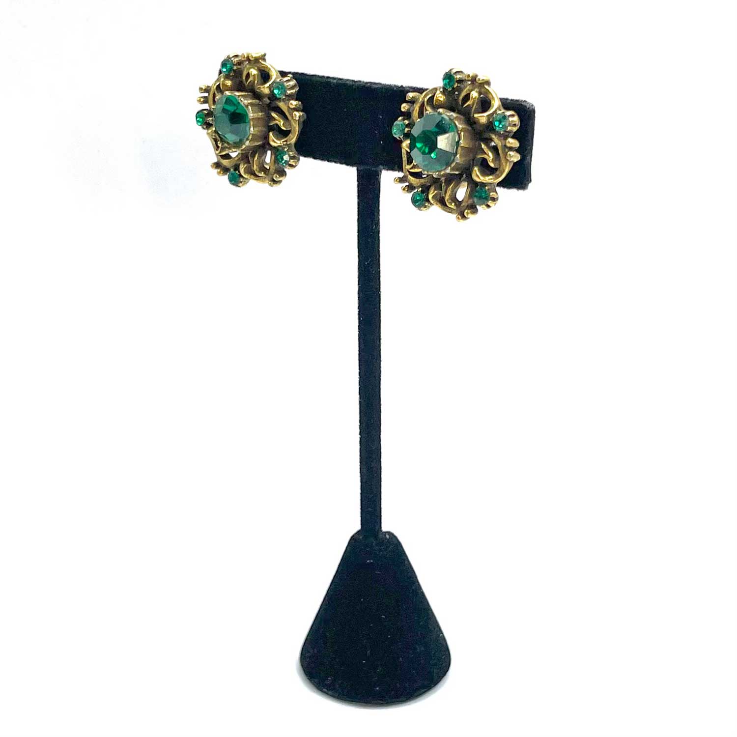 1950s Coro rhinestone earrings