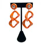 Orange drop earrings