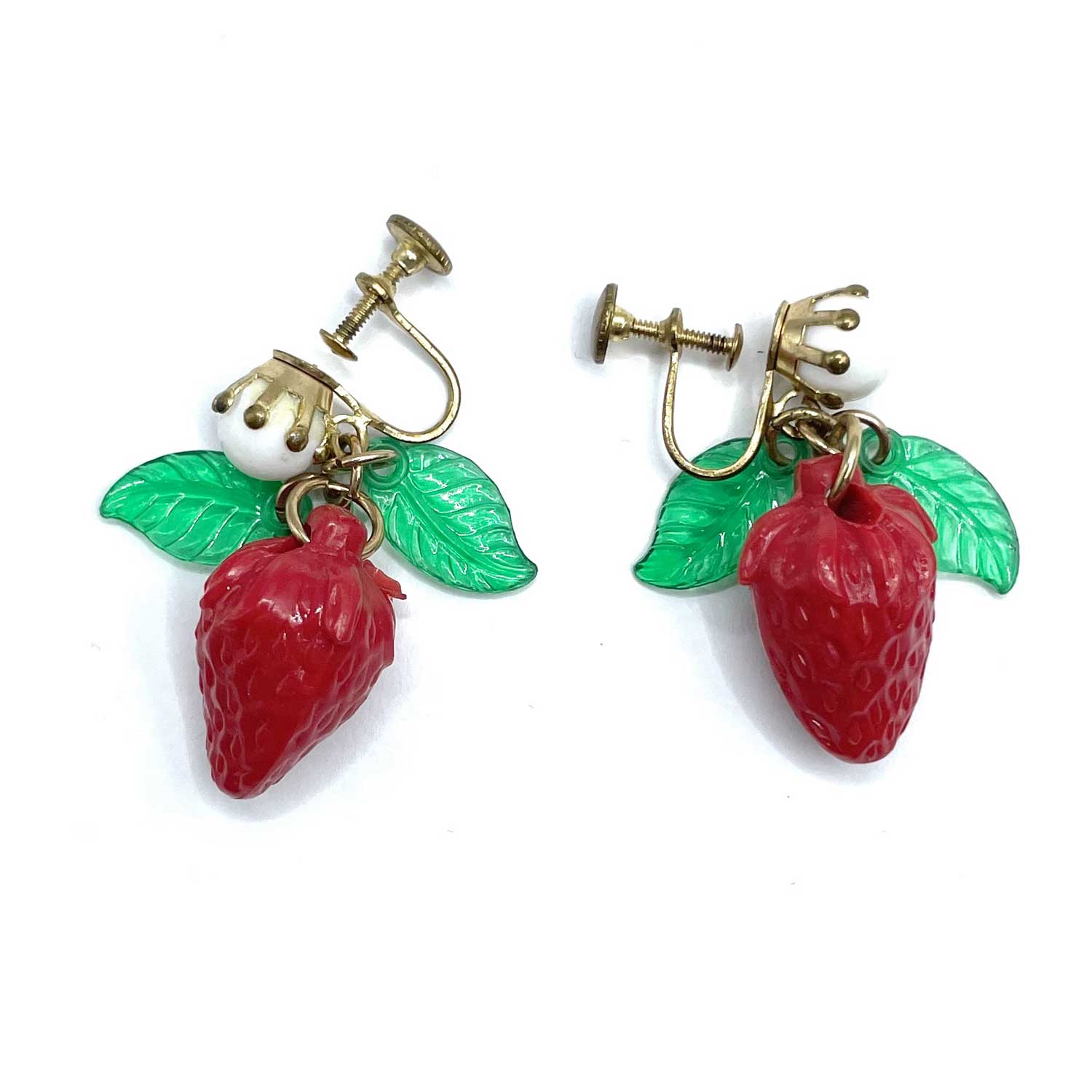 Strawberry drop earrings
