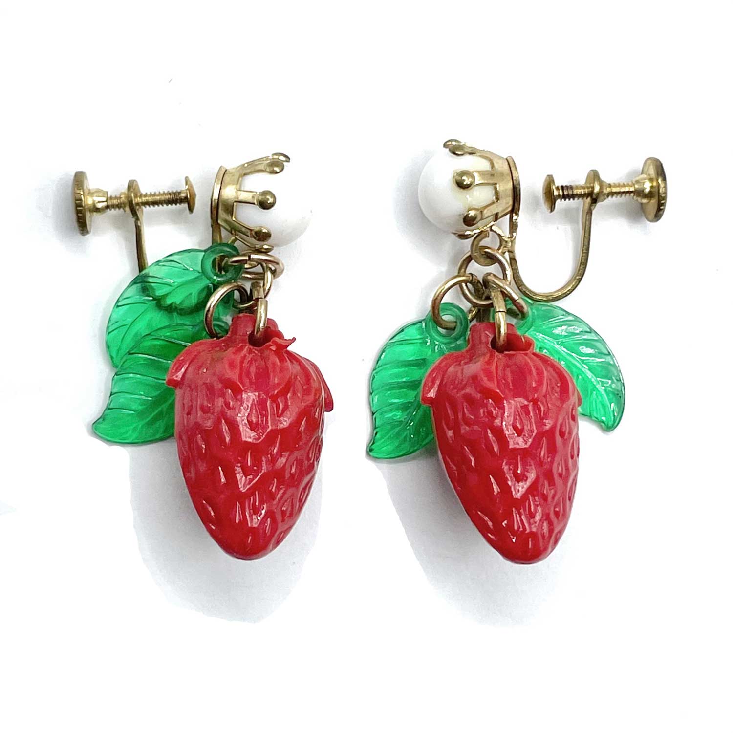 Strawberry drop earrings