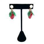 Strawberry drop earrings