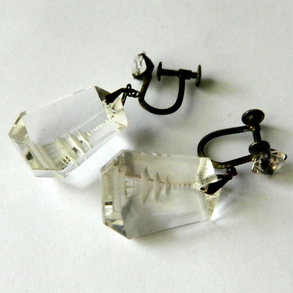 Vintage crystal drop earrings