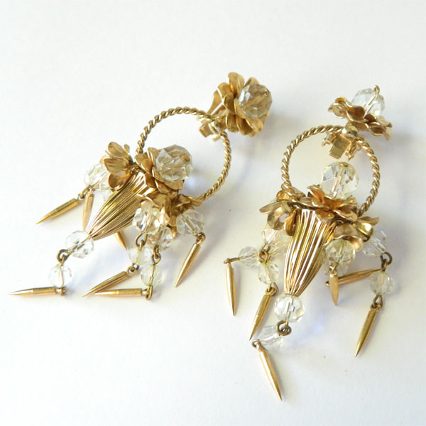 Vintage crystal drop earrings