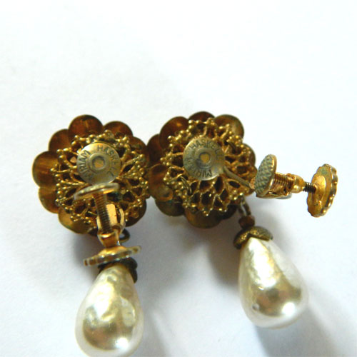 1950's Miriam Haskell earrings