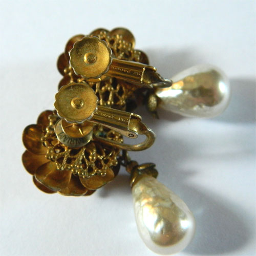 1950's Miriam Haskell earrings