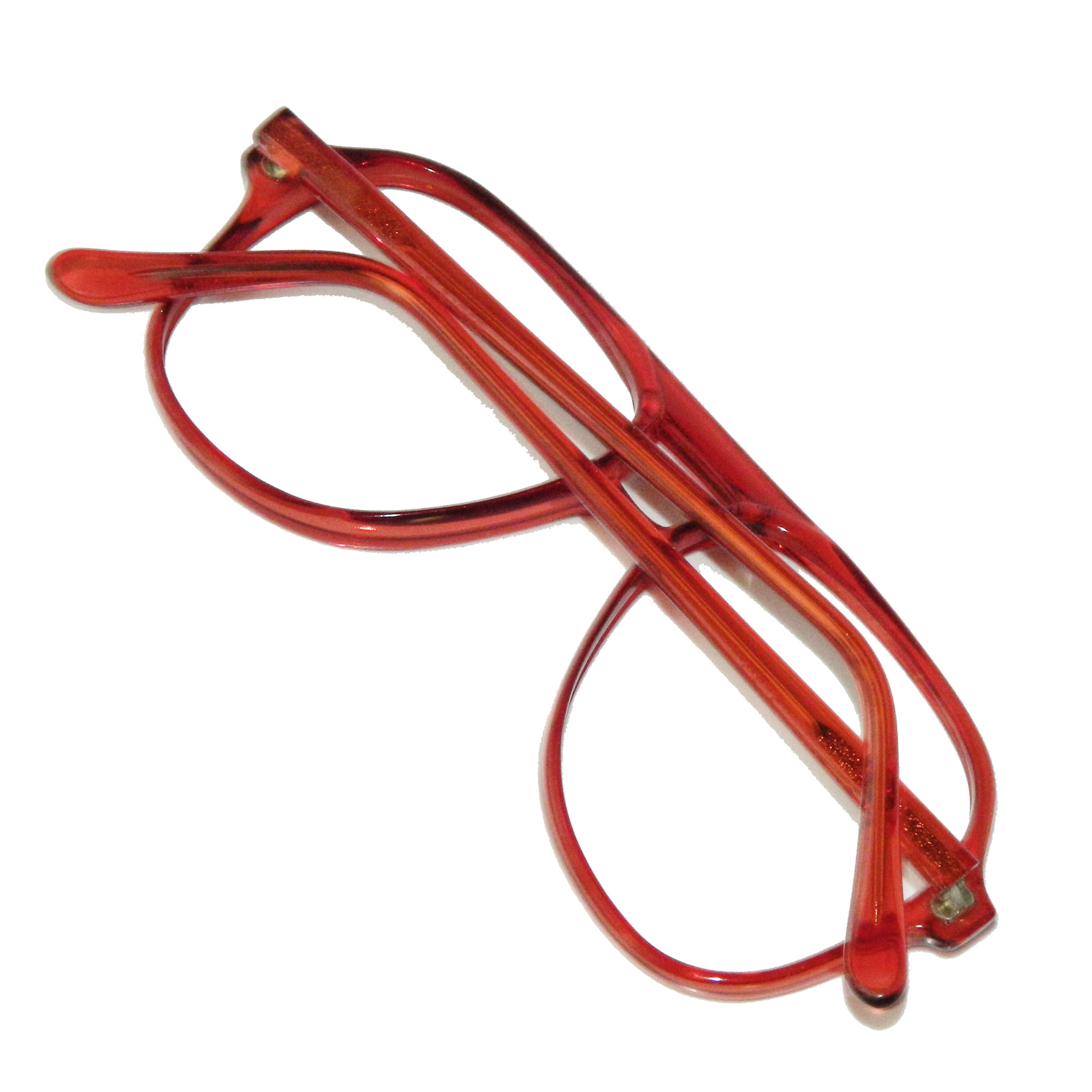 Reddish aviator style eyeglass frames