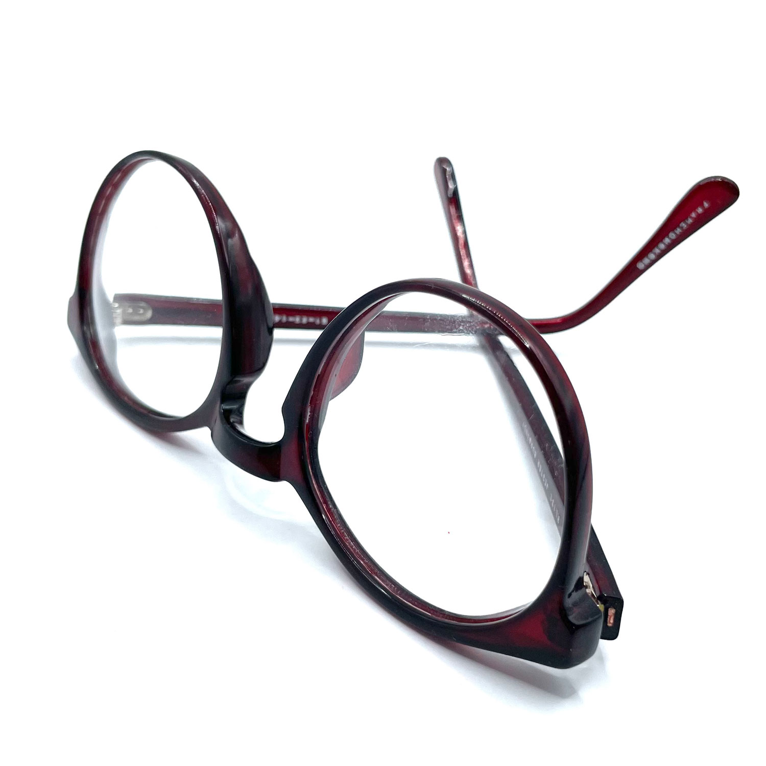 red preppy eyeglasses