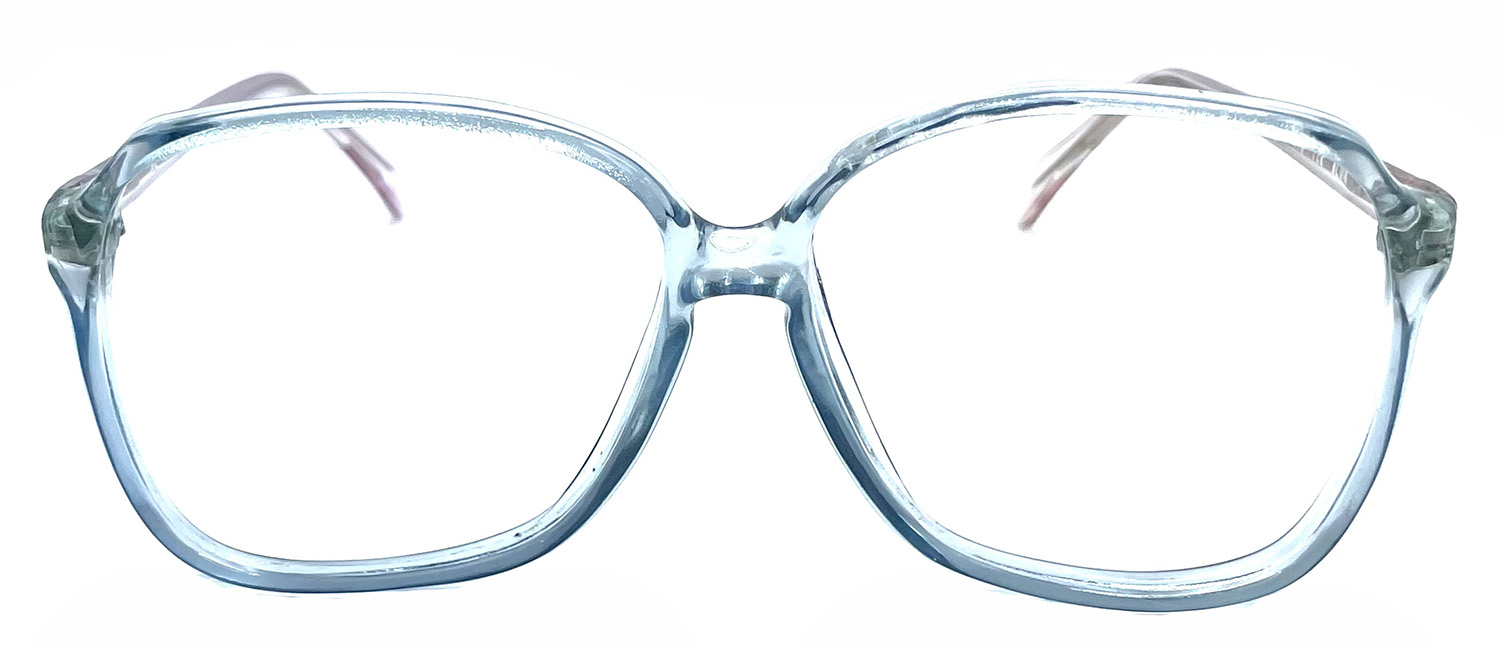 Crystal blue eyeglass frames