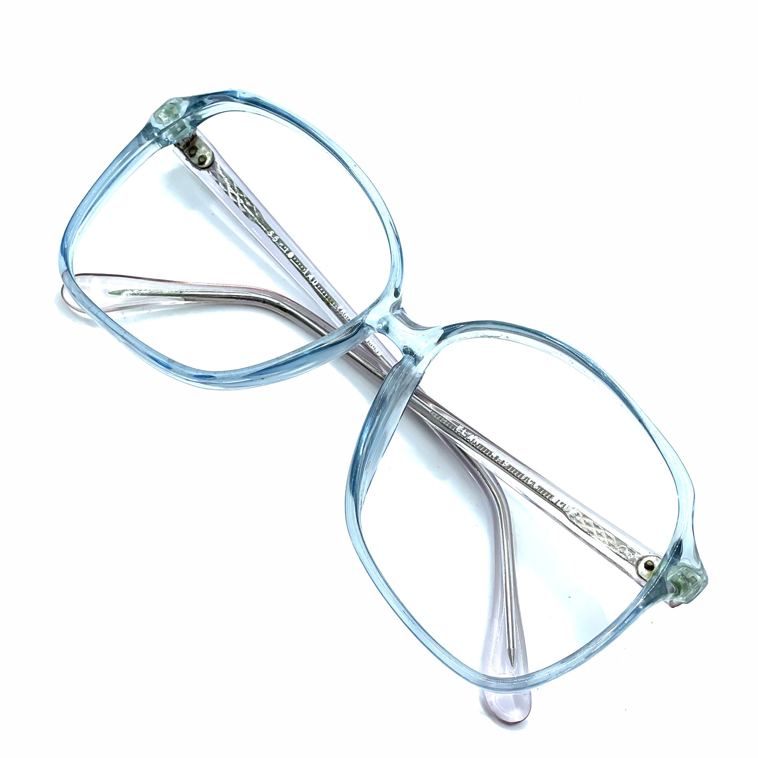 Crystal blue eyeglass frames