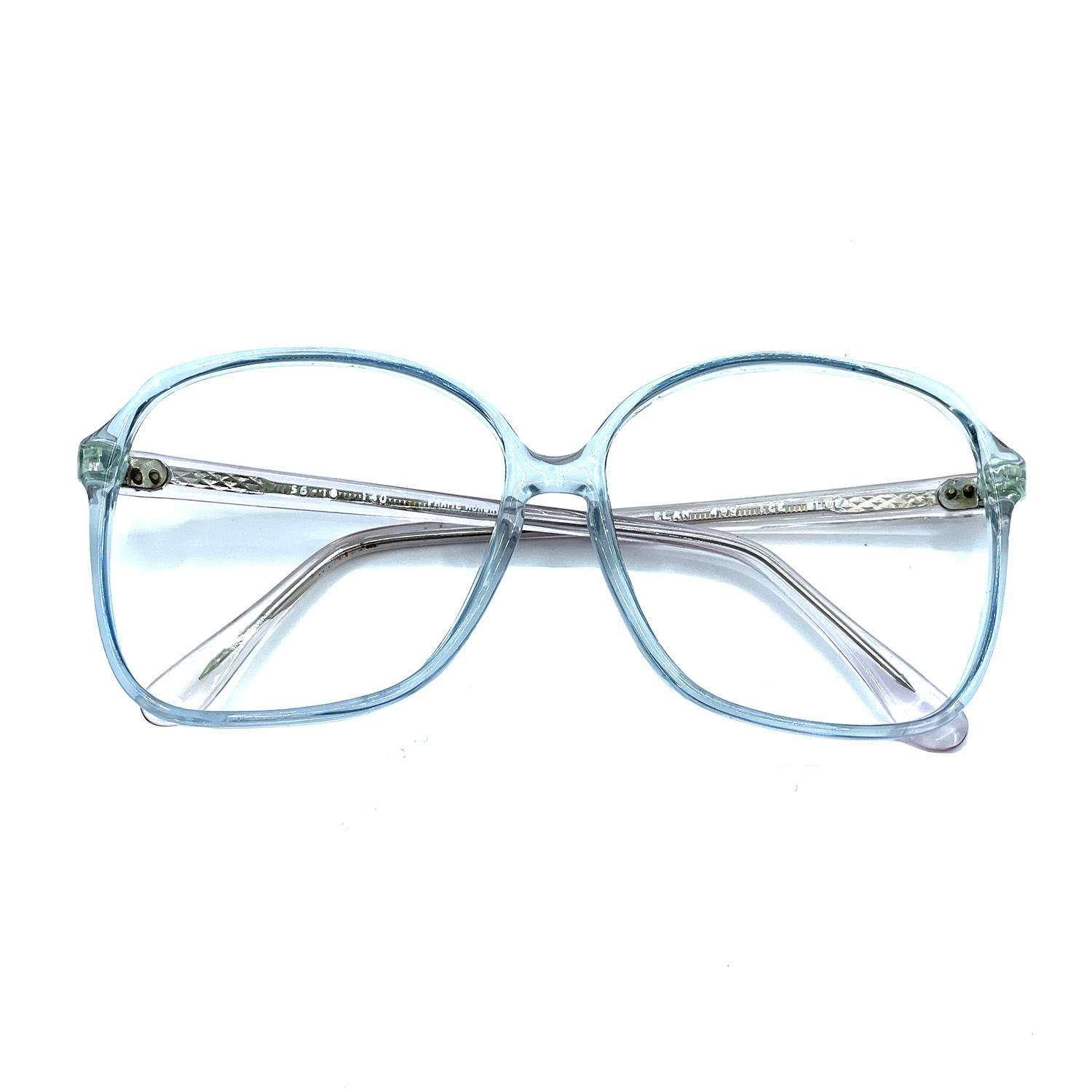 Crystal blue eyeglass frames