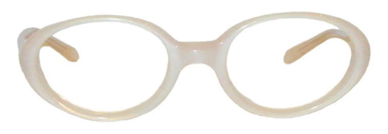 pink oval eyeglasses