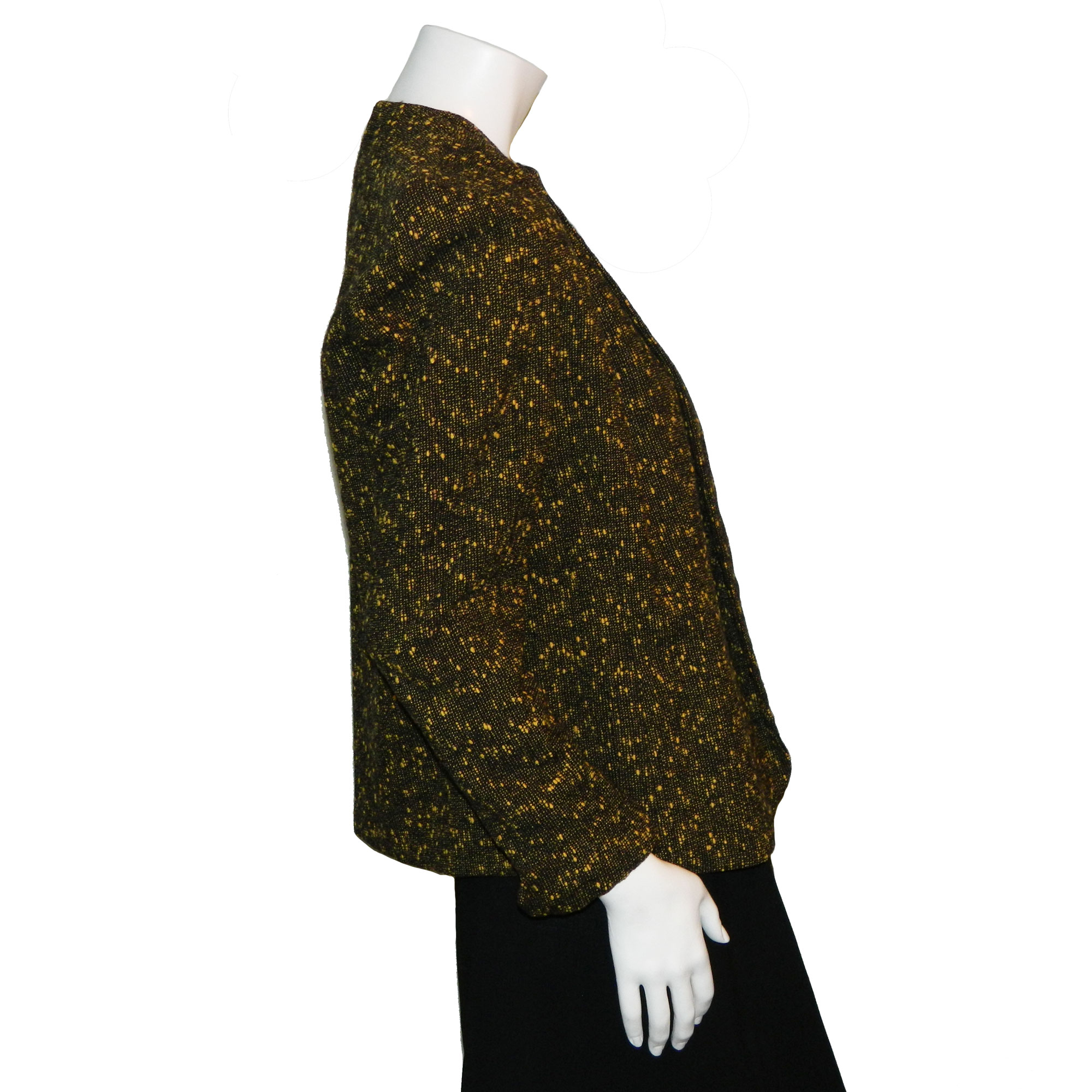 1950's yellow and black tweed blazer