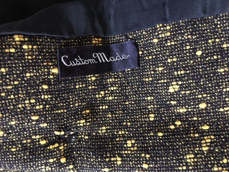 1950's yellow and black tweed blazer