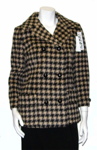 houndstooth check coat
