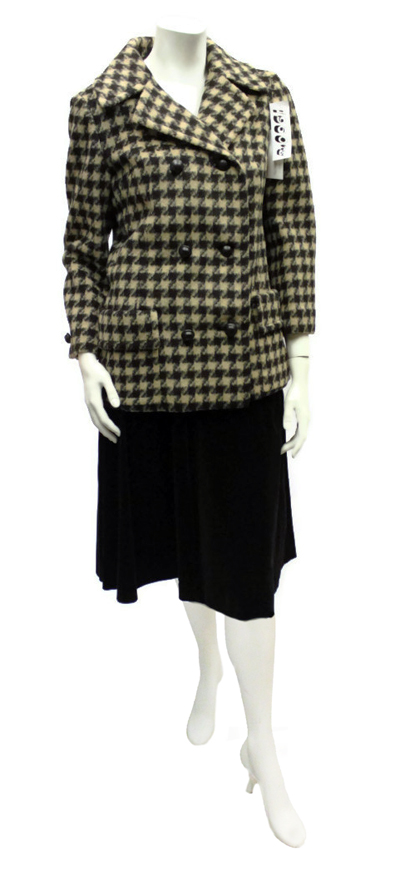 houndstooth check coat