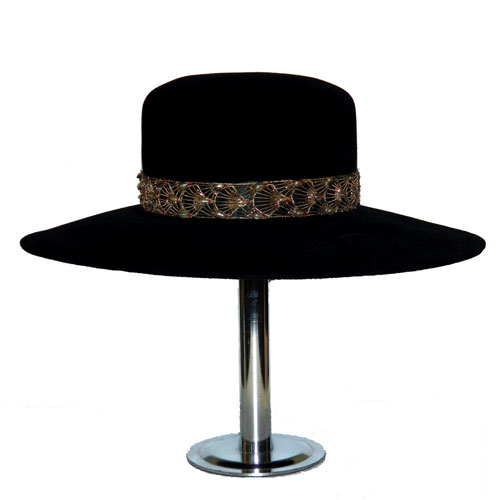 black vintage hat