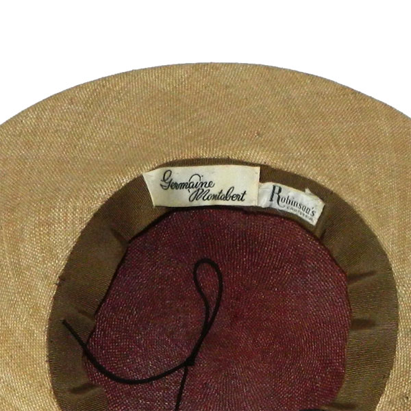 1950's brown straw hat